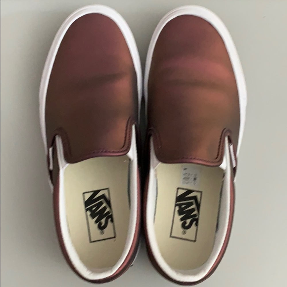 Like New Vans in Metallic Red/Gold.